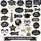30PCS Fully Assembled Graduation Photo Booth Props – Class of 2026, Gold & Silver Glitter, No DIY